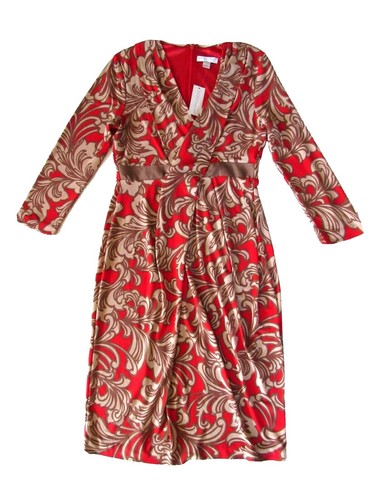 new york company red dress New York & Company | Dresses | New York Company Red Dress Cap Sleeves L Vneck