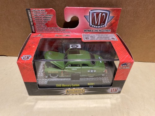 1/64 M2 AUTO-THENTICS 1949 MERCURY CUSTOM COUPE THE GALE ARMY GREEN - Picture 2 of 3