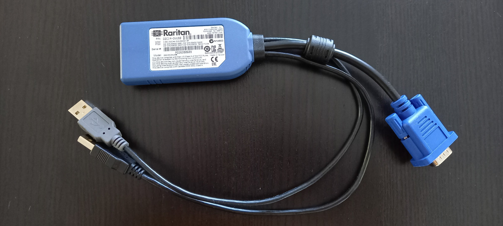 Raritan D2CIM-DVUSB adaptateur pour monter des médias virtuels sur serveurs