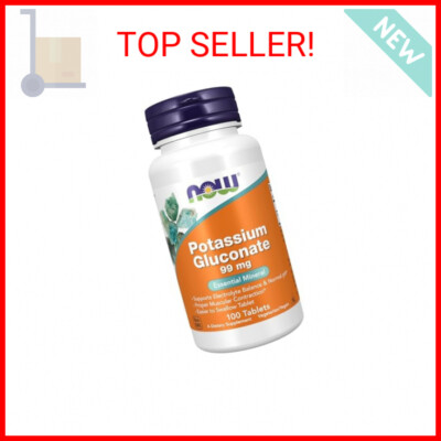 NOW Foods Supplements, Potassium Gluconate 99mg, Easier to Swallow, Essential Mi