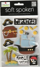 RARE MAMBI Soft Spoken Ellen Kranz 3D Stickers PIRATES 95269 Fast FREE Ship!WOW!