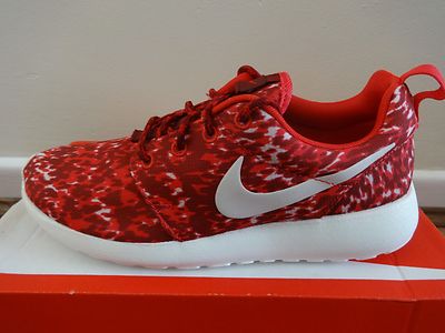 Nike Rosherun Print Schuhe Sneaker Rot 599432 602 UK 3,5 EU 36,5 US 6 NEU im Karton