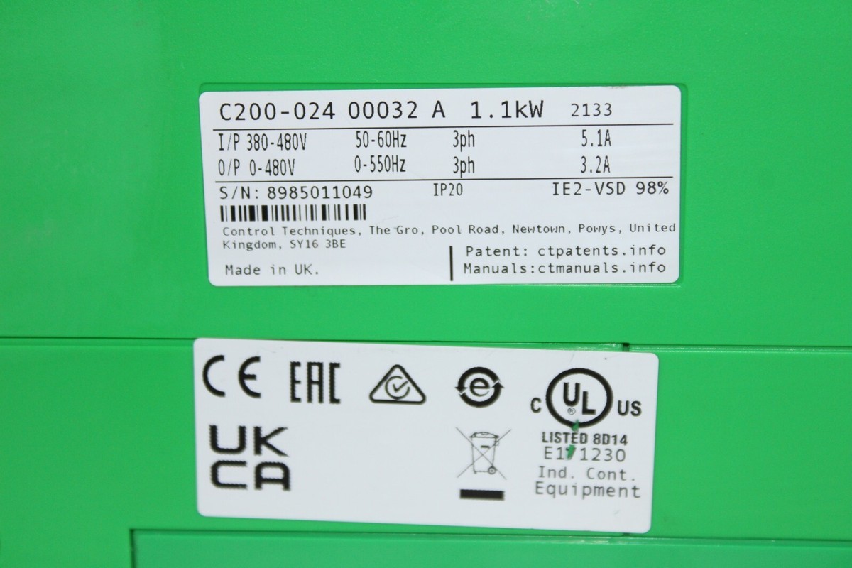 CONTROL TECHNIQUES C200-024 00032 A Commander C General Purpose AC