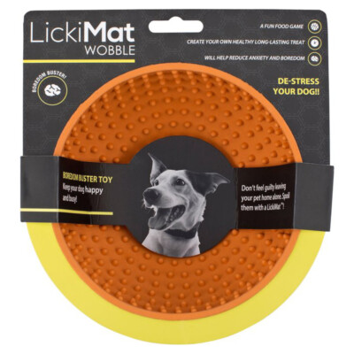 LickiMat Wobble orange, Hunde Anti-Schling-Napf, NEU