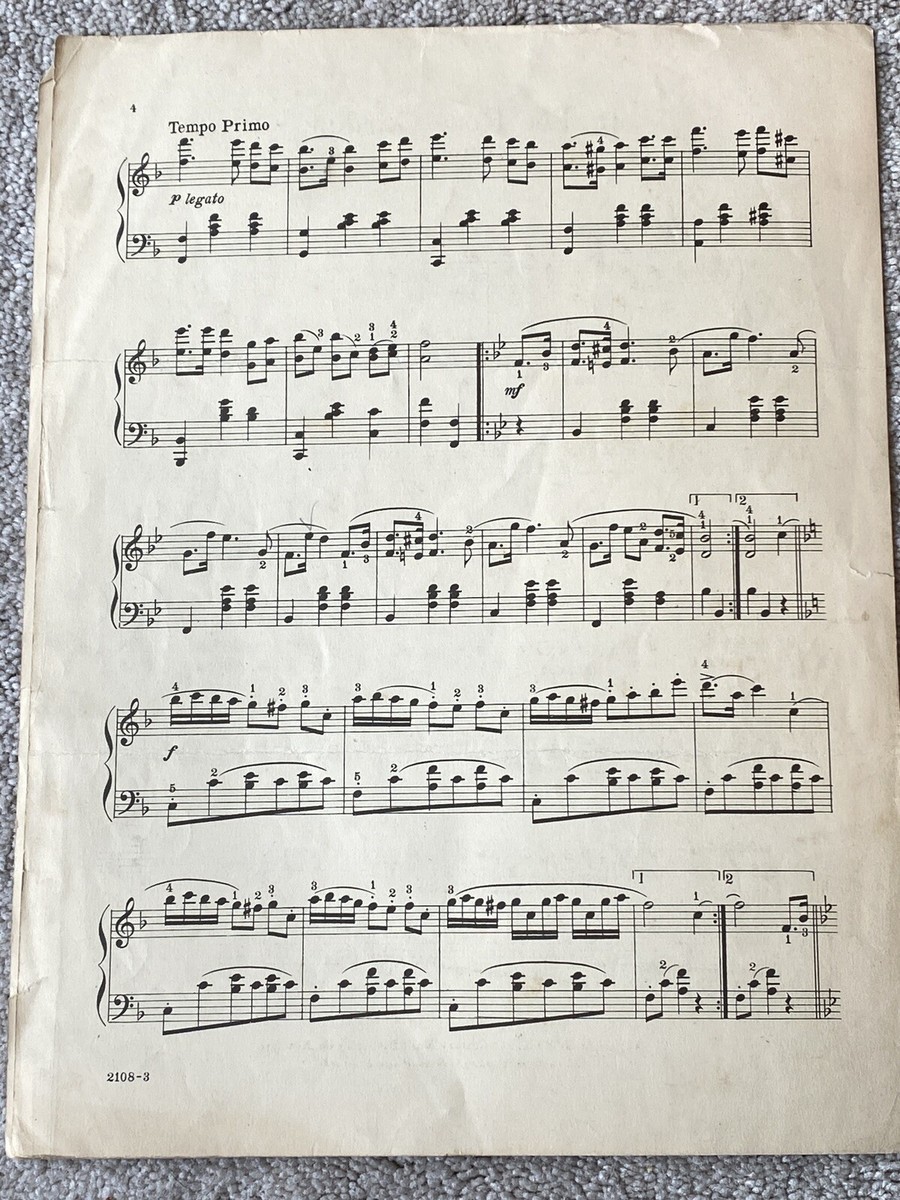 1922 IN THE ROSE GARDEN Melody PIANO SOLO Sheet Music by