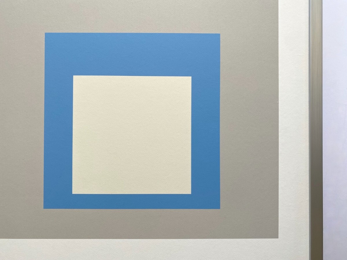 Josef Albers ポスター JOSEF ALBERS RARE VTG 1973 MODERNIST SILKSCREEN PRINT FRAMED