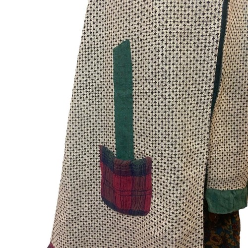 Ian Mosh S.L Multi-Layer Sleeveless Check Tweed Floral Ruffle Dress - Picture 8 of 16