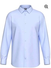 Tailored Sky Blue Ice Long Sleeve Dress Casual 4 Way Stretch 2XL Comfortable