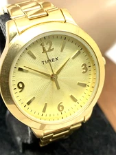 Timex Women's Watch TW2V36000 Quartz Gold Stainless Steel 32mm
