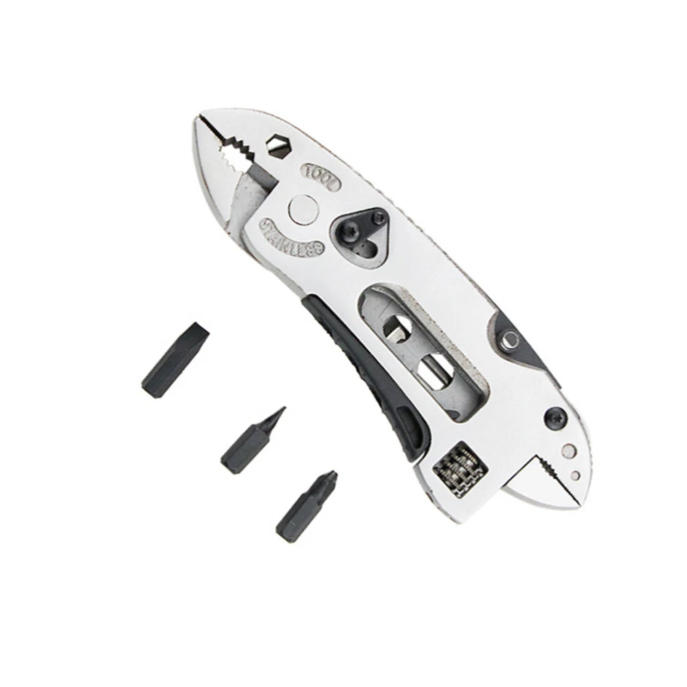 Multi Tool Set Adjustable Wrench Pliers Knife Jaw Screwdriver Foldable Survival