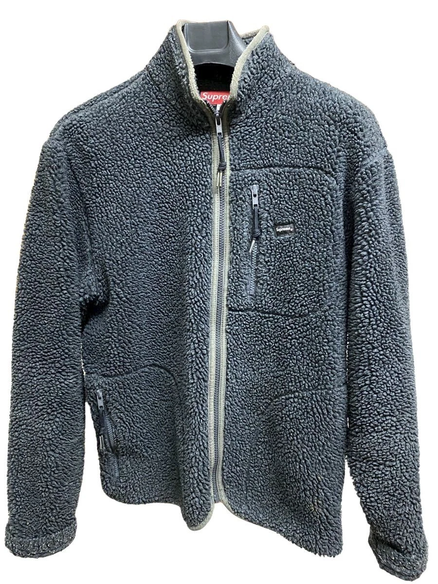 Logo polaire sherpa gris Patagonia Supreme 1998 vintage