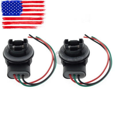 2x 3156 3056 3456 4156 Bulb Socket Brake Turn Signal Light Harness