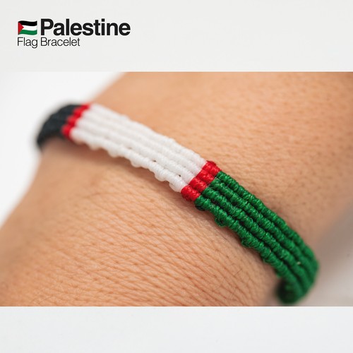Palestine Flag Rope Style Bracelet, Gift for Men, Bracelets for Women... - Picture 4 of 11