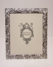 OLIVIA RIEGEL Crystal "Silver Marina" 8x10 Photo Frame New in Box