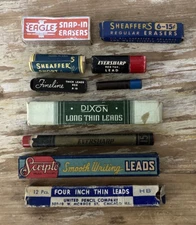 Vintage mechanical pencil leads & erasers Sheaffer Eversharp Scripto short long