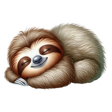 Sleepy Sloth Wall Decal Sticker 18X18cm Large