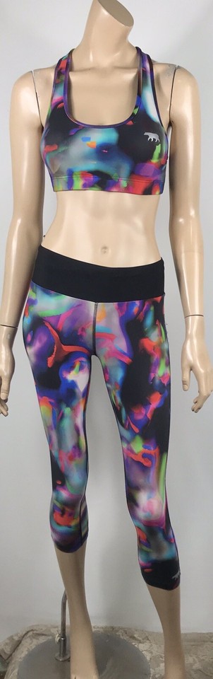 Running Bare Exercise/Work Out/Running Set - Leggings & Bra Top - Size 8