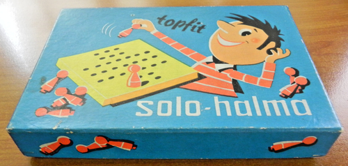 topfit Solo-Halma Steckspiel 34 rote Stecker kein Plastik OVP DDR - Bild 5 von 9