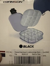 16 Wells Airtight Paint Palette, Palette Box with Lid Paint Saver Box, Black