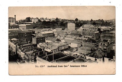 AUCKLAND, NZ ~ TOWN OVERVIEW FROM GOV'T INS OFFICE, MUIR & MOODIE PUB ~ c 1903