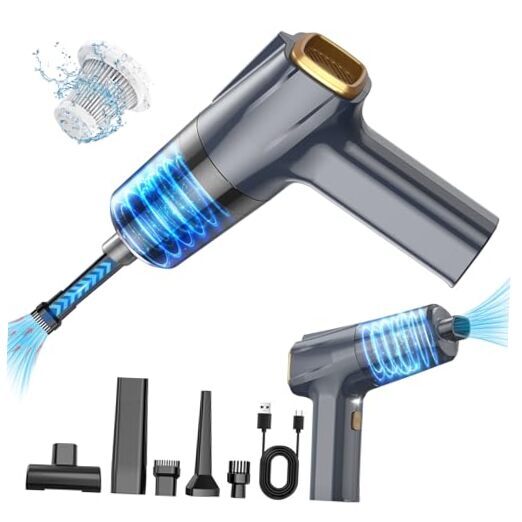 Handheld Vacuum Cleaner Cordless: Mini Rechargeable Hand Vacuum with Blue-image