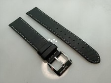 New Zuludiver Maverick 20mm Black Grey Sailcloth Quick Release Watch Strap 6A176