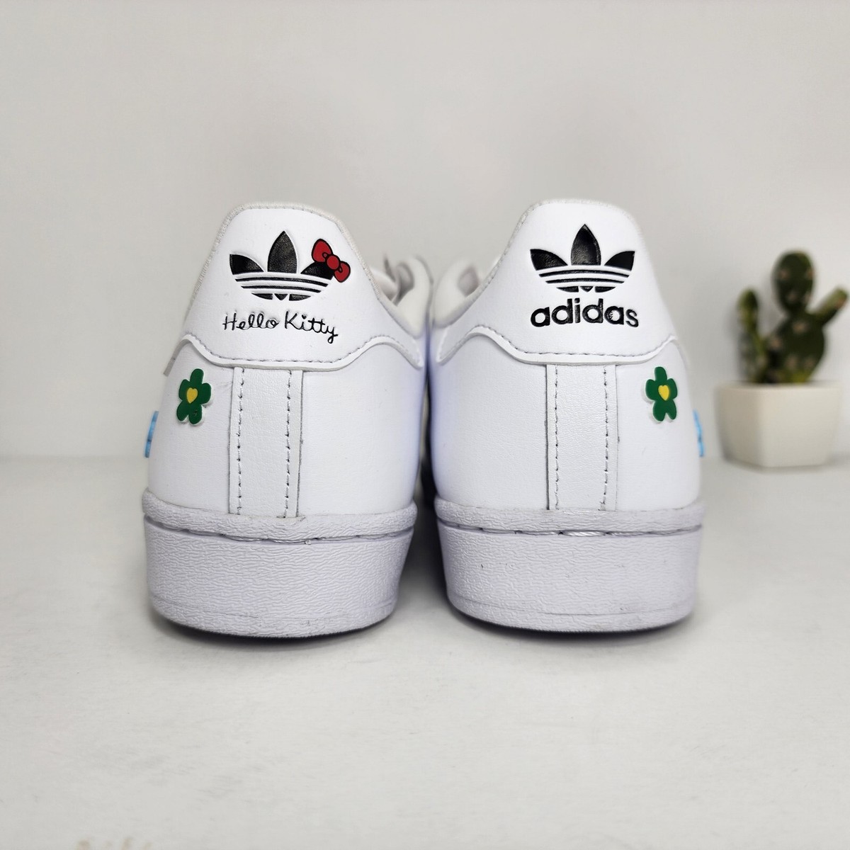 adidas gazelle silver green womens adidas Kids' Grade School Hello Kitty Superstar Shoes, Size 6.5, Black/White/Red main image 0