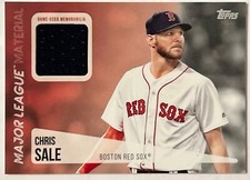 Chris Sale Black Material Card Topps 2019 #csa