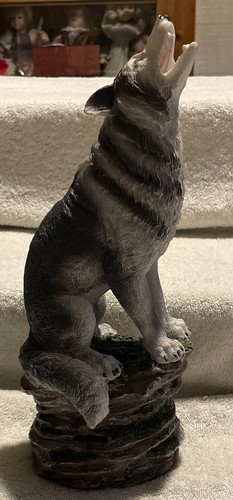 Elegant Expressions Resin Wolf Decor Statue Incense Holder Wolf