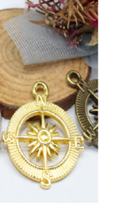 Authentic The Mariner's North Star 18K Gold Plated Compass Talisman