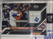 2024 Topps Now #816B Francisco Lindor NLDS Game-Used Base Relic Black /99 Mets