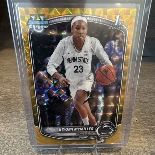 Topps 2025-26 Bowman Chrome Prospects 1st Kiyomi McMiller Penn State /50 BCP-25