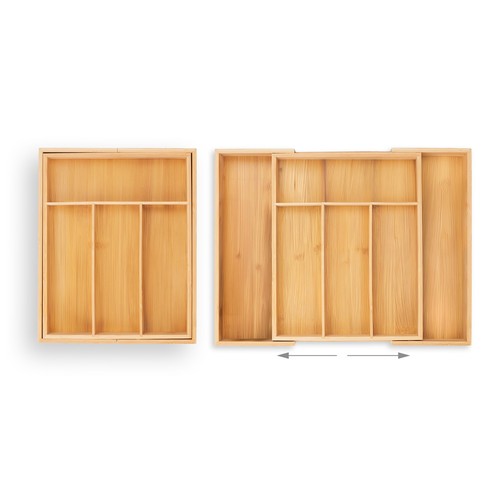 Besteckkasten Besteckorganizer Besteckschublade Schubladeneinsatz 6 Fächer - Bild 3 von 7