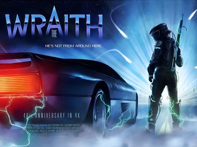 The Wraith 1986 4K Quad Poster Druck 30x40'' Charlie Sheen Sherilyn Fenn KOSTENLOSER VERSAND