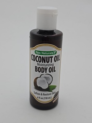 Spa Naturals Coconut Oil Moisturizing Body Oil 4oz Softens Skin