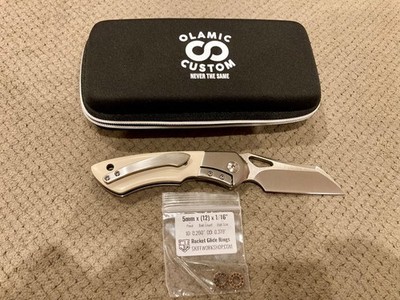 Olamic Custom WSBL071-W Whippersnapper Satin CTS-XHP Wharncliffe Paper Micarta