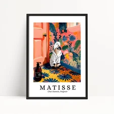 Siamese Cat Robe Print – Henri Matisse Style