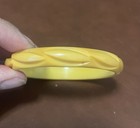 Yellow Bakelite Carved Bangle Bracelets Lot of 2 Bracelet Set — photo 2