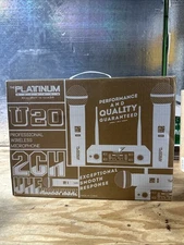 Professional 2 Channel UHF Wireless Dual Microphone Cordless Handheld Mic System