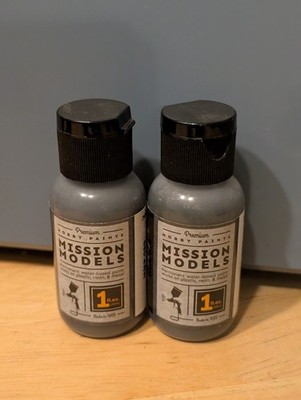 Mission Models (2) Acrylic Hobby Paints - Dark Grey RLM 66 - MMP 089