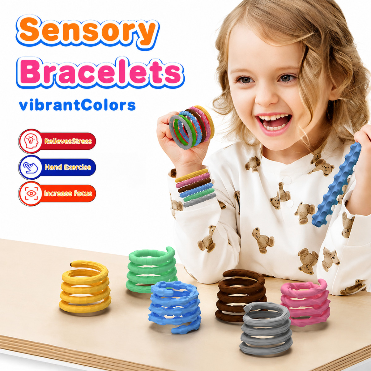Set di 6 Fidget Toys in Silicone Antistress foto 5