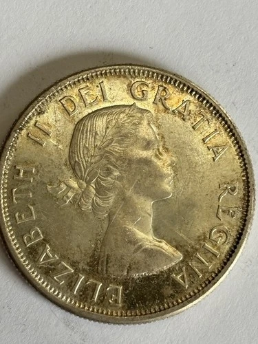 1963 Canada 50 Cents Silver Coin *Ungraded* Nice