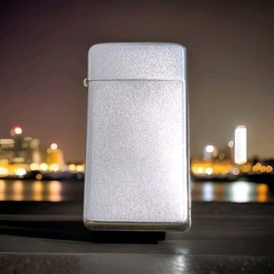 Scripto Butane Silver Collectible Vintage Refillable Tabletop Lighter