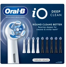 Oral-B iO Deep Clean Replacement Toothbrush Head, 9-count