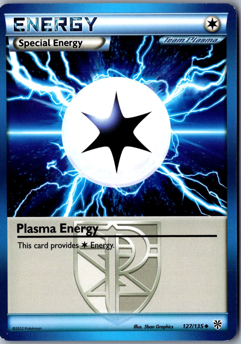 Plasma Energy (Team Plasma) 127/135 Uncommon Plasma Storm LP Pokemon Card