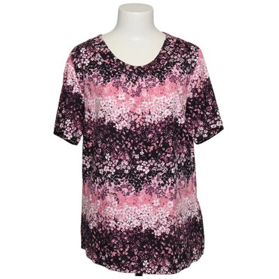 AproductZ, Top, Größe: 44, Pink/Schwarz/Weiß/Mehrfarbig, Baumwolle, Blumen #tPF