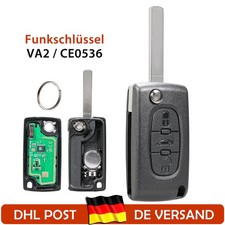 433Mhz Funk Schl&uuml;ssel VA2 CE0536 F&uuml;r Citroen C2 C3 C4 Picasso Berlingo Peugeot