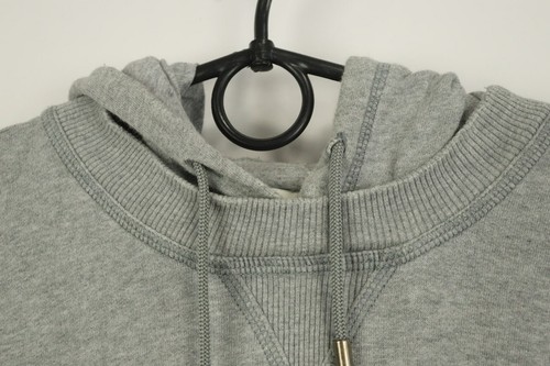 Pierre Balmain Gray 100% Cotton Raglan Sleeve Ribbed Hem Pullover Hoodie Size XL - Picture 5 of 17
