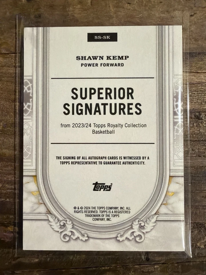2023‑24 Topps Royalty Superior Signatures Shawn Kemp Autograph /99 - Image 2 of 2