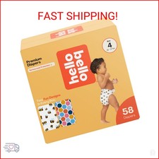 Hello Bello Premium Diapers Size 4 22-37lbs , Busy Bees  Hive Five Designs, 58